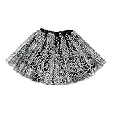 Dickly Halloween Tüll Tutu Rock Frauen Tutu Rock Spinne Muster Kostüm Cosplay Party Kleid Tüll Petticoat für Hochzeit Outfit Konzert Bühne, Erwachsene