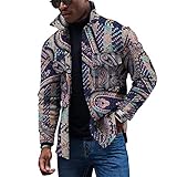 KONG JIMFAN Übergangsjacke Herren Gefütterte Regenjacke Männer Hemden Jacke Herren Jacket Regen Jacke. Herren Jacken Herren Steppjacke Schwarz Jeanshemden Herren Hybrid Jacken Herren(Khaki,XXL)