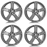 4x Rial Felgen Kodiak 6.0Jx16 ET50 5x112 graphit kompatibel mit VOLKSWAGEN Caddy Cross Touran E-Golf Golf Jetta Touran