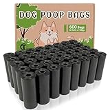 AiTodos® 600 Stück Hundekotbeutel, Schwarz, Geeignet zum Verlassen des Hauses, Kotbeutel für Hunde - 30 * 21,5 cm, Polyethylen-Material, Tragbar - Hunde Kotbeutel (40 Rollen, 15 pro Rolle)