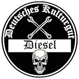 Diesel Deutsches Kulturgut Auto Aufkleber Sticker Feinstaub Umwelt Plakette JDM Tuning TÜV LKW Lustig Fun 2 Stück! ca. 8 cm, für die Außenscheibe!