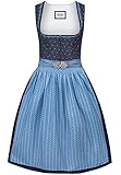 Stockerpoint Damen Dunja Midi Dirndl, blau, 38