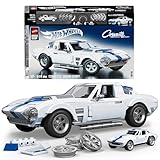 ​Mattel Brick Shop Hot Wheels Elite Serie Bauset, Corvette Grand Sport mit 918 Teilen, realistischen Details und individuellen Aufklebern, für Sammler und Kinder ab 10 Jahren, JGR31