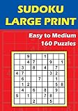 Sudoku Large Print Easy to Medium 160 Puzzles: Sudoku Puzzle Book for Adults and Seniors - Large Print - Easy to Read and Work On - Compact Format