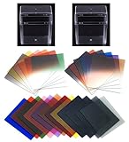 Fotga 12Stück quadratisches Voll Farbe Filter + 12Stück Verlaufsfiltersatz + 2 Stück 10-Steckplätzen Filter Fall für Cokin P