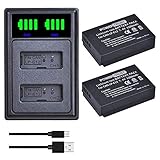 PowerTrust 2-Pack LP-E12 Akku LED Dual Ladegerät Kit für Canon EOS M50 Mark II, EOS M50 100D M M10 M100 M200 PowerShot SX70 HS
