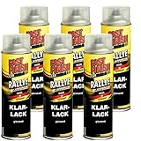 6x 500 ml FAST FINISH Car Rallye Klarlack Lackspray glänzend Spraydose 292859