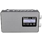 Panasonic RF-D10EG-K Tragbares DAB/DAB+/FM-Digitalradio, LCD-Display mit Hintergrundbeleuchtung, Batterie- & Netzbetrieb, Uhr, Schwarz