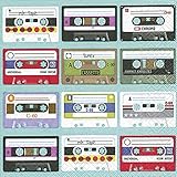 20 Servietten Music is in the Air - Kassettensammlung/Musik/Retro 33x33cm