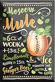 schilderkreis24 – Cocktail Rezept “Moscow Mule“ Magnet Alkohol Spirituosen Deko Kühlschrankmagnet Humor Geschenkidee Geburtstag Weihnachten 9x6 cm