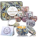 Duftkerzen Geschenke für Frauen 9 St, Duftkerzen Geschenkset Aromatherapie Kerzen Set Natürliches Sojawachs Kerze Gift zum Geburtstag Valentinstag Neujahr Muttertag für Garten Bad Yoga, 2,5 OZ/ST