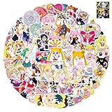Sailor Moon Fantastische Anime Aufkleber 100 Stück | Autoaufkleber, Laptop Aufkleber, Wasserflaschen, Niedliche Teenage Aufkleber Vinyl Decals