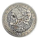 SUPERLOVE Virtuelle Geprägte Dreidimensionale Silbermünze,1887 Amerikanischer Morgan Silberdollar Gedenkmünze Benutzerdefinierte Münze Gedenkmünze Seltene Antike Gedenkmünze