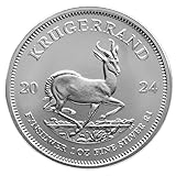 Generisch Krügerrand 1 Unze Silbermünze 2024, 31,1 Gramm 999/1000 Feinsilber in Münzkapsel