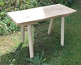 Mittelalterliche Bank, zerlegbar, aus Eiche 25-30 mm mit 8-kantigen Beinen, 70 cm lang für Larp, Reenactor, Tavernenbestuhlung