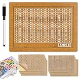 STFYUG Spardose Holz,Geldbox,Sparbox mit Zahlen Ankreuzen,Spardose mit Zähler,EIN Wieder Nutzbares Geldkassetten,Spardose,Fördere Spargewohnheit bei Erwachsene und Kindern.