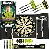 WINMAU Michael Van Gerwen MvG Schrank-Set inklusive Dartboard, Schrank, Darts und Zubehör