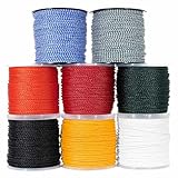 Golberg Hollow Braid Polypropylen Seil PP Seil – Barriere Seil – wasserabweisendes – Feuchtigkeit & chemikalienbeständig – Golfplätze, Trail Markieren, Crowd Control 1/2 inch x 100 feet gelb