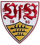 Flaggenfritze Aufnäher VfB Stuttgart Wappen - 8 x 8 cm + gratis Aufkleber