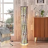 Lindby Stehlampe 'Joas' (Modern) in Braun aus Papier u.a. für Wohnzimmer & Esszimmer (2 flammig, E27) - Stehleuchte, Standleuchte, Floor Lamp, Wohnzimmerlampe, Wohnzimmerlampe