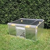 Juwel Kleintierhaus / Schildkrötenhaus Paula ~ Schutzhaus mit idealer Wärmeisolierung und stufenloser Belüftung, zuverlässiger Schutz vor Vögeln, Wind und Regen, verriegelbare Pendeltür ~ 100x75x50 cm