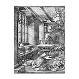 Kunstdruck Poster - Albrecht Dürer Der heilige Hieronymus im Gehäus 20x30 cm ca. A4 - Alte Meister Bild ohne Rahmen