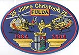 Patch 25 Jahre Christoph Fulda Helikopter Luftrettung ADAC Hubschrauber Aufnäher Abzeichen