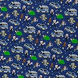 Swafing Baumwoll-Jersey DIY Stoff Meterware Gangsterjagd by Sandra Kretzmann (50 x 155 cm, Polizei-Autos)