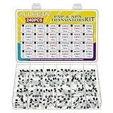 ALLECIN 24Werte Transistor Set PNP NPN Transistoren A1015 A733 C945 C1815 S8050 S8550 S9012 S9013 S9014 S9015 S9018 2N7000 2N2222 2N2907 2N3904 2N3906 2N5401 2N5551 BC327 BC337 BC547 BC550 BC557 BC560