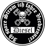 chemstickattack Auto-Aufkleber Ich Spare Strom ich fahre Verbrenner! Diesel Sticker Fun Feinstaubplakette