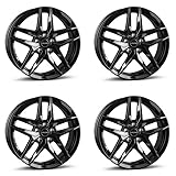 4x Borbet Felgen Z 8.0x18 ET29 5x112 black glossy kompatibel mit Audi A4 A5 A6 A7 A8 S4 S5