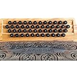 Steirische Harmonika Harmonikaknöpfe Diskantknöpfe Ebenholz 31 Stück inkl. Schrauben – Ersatzknöpfe für Akkordeon, edles Holz, perfekte Passform, langlebig, traditionell, hochwertig verarbeitet