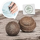 PURAJA Paar Original Moqui Marbles mit Echtheitszertifikat | Lebende Steine in Premium Qualität | Direkt aus dem Hopi Indianer - Gebiet im Westen der USA (Größe M 18-22mm)