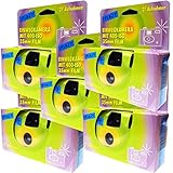 5 x 1A Photo PORST Einwegkamera/Hochzeitskamera/Partykamera Spirit (27 Fotos, Blitz, 5-er Pack)
