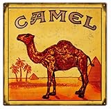 76DinahJordan Camel Cigarettes Nostalgisches Schild aus Aluminium, 30,5 x 30,5 cm