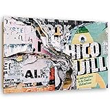 Wanddeko abstrakt Kunst modern Bilder für Schlafzimmer Grau 60x40 cm