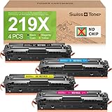 swiss toner Kompatibel für HP 219X Toner Set für MFP 3302FDWG Toner für HP Color Laserjet Pro MFP 3302FDWG MFP 3302SDWG MFP 3302FDNG für 219X 219A W2190X W2191X W2192X W2193X,4-Park