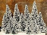 15-STÜCK Modellbau Schnee TANNEN Fichten 4-12cm hoch Made in Germany