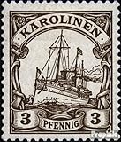 Prophila Collection Karolinen (Dt.Kolonie) 7 postfrisch ** MNH 1901 Schiff Kaiseryacht Hohenzollern (Briefmarken für Sammler) Seefahrt/Schiffe