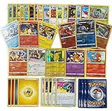 Pokemon Karten deutsch 50 Verschiedene Pokemon Karten 3 Seltene 3 Holo 1 zufällige Pikachu, Glumanda, Dedenne oder Evoli Originale Pokemon Karten aktuelle + 100 Heartforcards® Card Guard Kartenhüllen