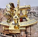 10,2 cm massives Messing Sextant nautisches Arbeitsinstrument Astrolabium Schiffe maritimes Geschenk h