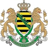 U24 Aufkleber Königreich Sachsen Wappen 10 x 10 cm Autoaufkleber Sticker Konturschnitt