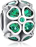 KUNVONIC Charm Anhänger Damen 925 Sterling Silber für Armband Charms Beads passend für Pandora Armband und Halskette, Kompatibel mit Europäischen Armbänder für Frauen Mädchen