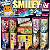Krause & Sohn Smiley Mega Pack Kinderfeuerwerk mit 13 Einzelteilen Bodenfontänen