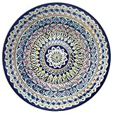 4BIG.fun Usbekische Lagan Ø42 cm Oriental Ljagan Ляган Schale aus Rischtan Keramik handarbeit Glasur Plate Handgemalt Teller Hand-Painted Handgefertigt Earthenware Usbekisch