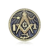 BOBIJOO Jewelry - Pins G-Winkel und Zirkel Totenkopf Freimaurer-Knopfloch Freimaurer anstecker, Vergoldet, Gold Skull Schwarz-Symbol