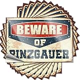 Aufkleber für Autos, Aufschrift "Beware of Pinzgauer", lustig, 10 Stück, Mechaniker-Aufkleber, Autoaufkleber (6 x 9 cm)