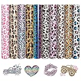 Tintnut Leopard HTV Wärmetransfer-Vinyl, 30,5 x 25,4 cm, Geparden-Wärmetransfer-Vinyl, Safari, HTV, Tierdruck, zum Aufbügeln, Vinyl für T-Shirts, Taschen, kompatibel mit Cricut oder Silhoutte Cameo
