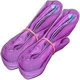 Profi Rundschlingen 1t 1m Umfang Hebebänder Hebeschlingen ENorm1492-2 Lila (2er- Set)