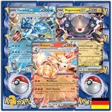 Zehn Pokemon Karten wie EIN Booster inkl. Pokemon ex & Stern Karte (zufällig ausgewählt) - Deutsch